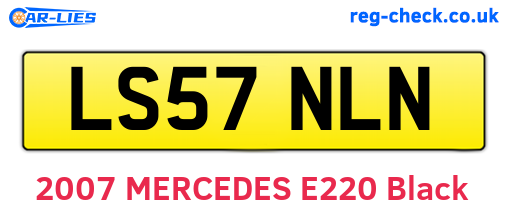 LS57NLN are the vehicle registration plates.