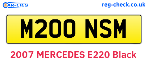 M200NSM are the vehicle registration plates.