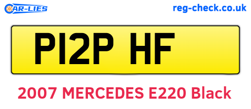 P12PHF are the vehicle registration plates.
