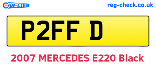 P2FFD are the vehicle registration plates.