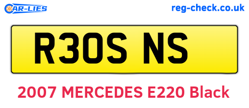 R30SNS are the vehicle registration plates.
