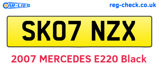 SK07NZX are the vehicle registration plates.