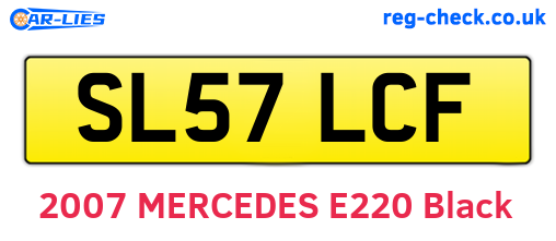 SL57LCF are the vehicle registration plates.
