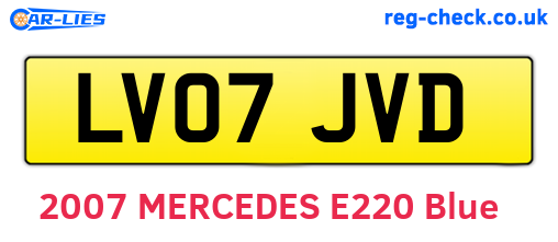 LV07JVD are the vehicle registration plates.