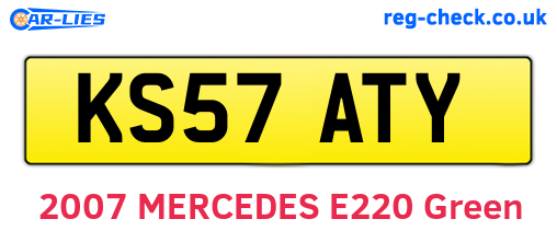 KS57ATY are the vehicle registration plates.