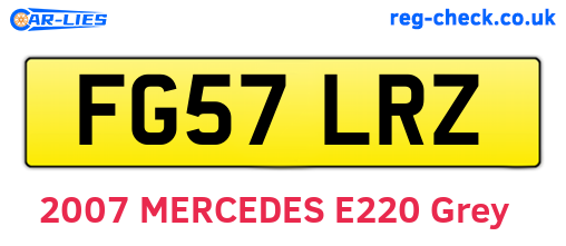 FG57LRZ are the vehicle registration plates.