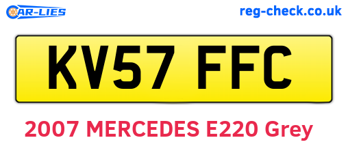 KV57FFC are the vehicle registration plates.