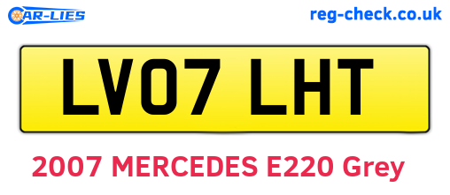 LV07LHT are the vehicle registration plates.