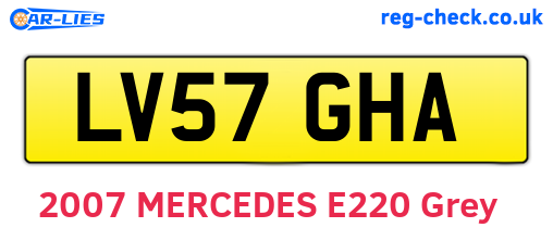 LV57GHA are the vehicle registration plates.