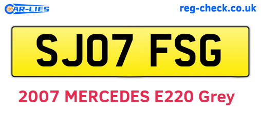 SJ07FSG are the vehicle registration plates.