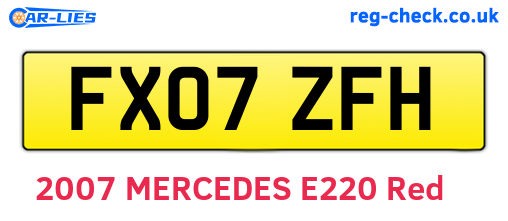 FX07ZFH are the vehicle registration plates.