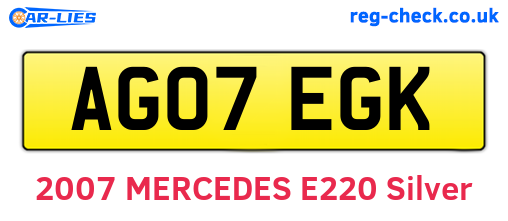 AG07EGK are the vehicle registration plates.