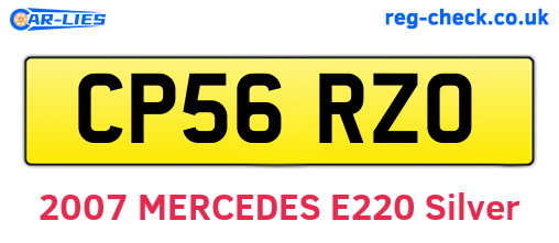 CP56RZO are the vehicle registration plates.
