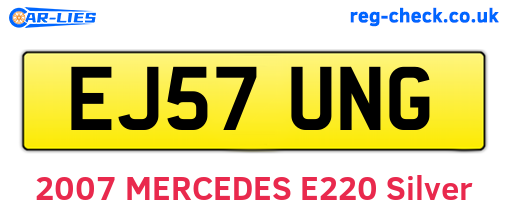 EJ57UNG are the vehicle registration plates.