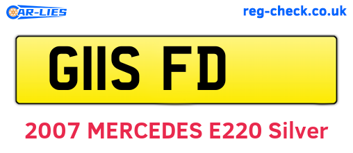 G11SFD are the vehicle registration plates.