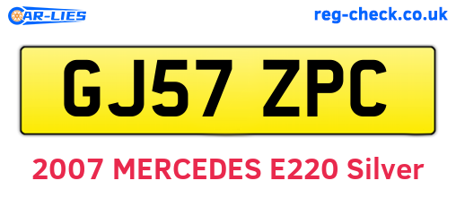 GJ57ZPC are the vehicle registration plates.