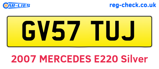 GV57TUJ are the vehicle registration plates.