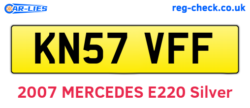 KN57VFF are the vehicle registration plates.