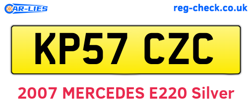 KP57CZC are the vehicle registration plates.