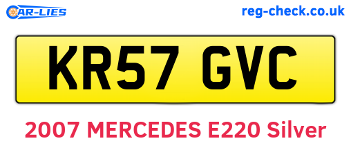 KR57GVC are the vehicle registration plates.
