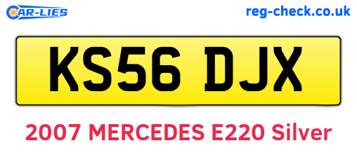 KS56DJX are the vehicle registration plates.