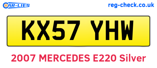 KX57YHW are the vehicle registration plates.