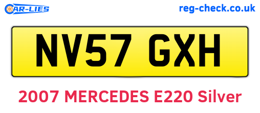 NV57GXH are the vehicle registration plates.