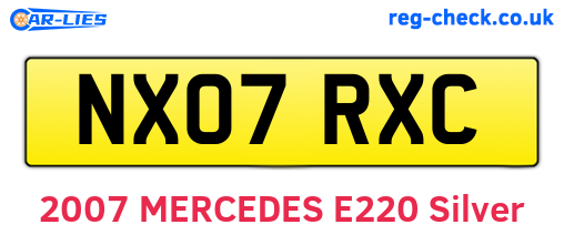 NX07RXC are the vehicle registration plates.
