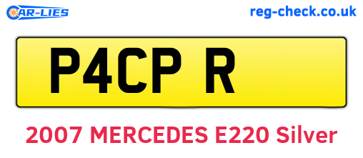 P4CPR are the vehicle registration plates.