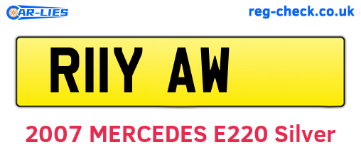 R11YAW are the vehicle registration plates.