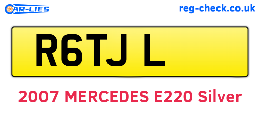 R6TJL are the vehicle registration plates.