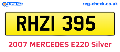 RHZ1395 are the vehicle registration plates.