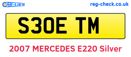 S30ETM are the vehicle registration plates.