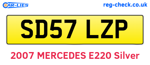 SD57LZP are the vehicle registration plates.