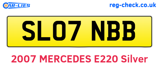 SL07NBB are the vehicle registration plates.