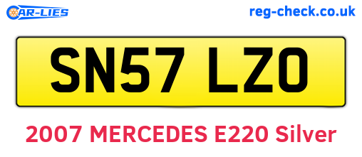 SN57LZO are the vehicle registration plates.