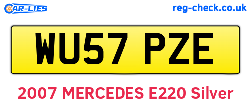 WU57PZE are the vehicle registration plates.