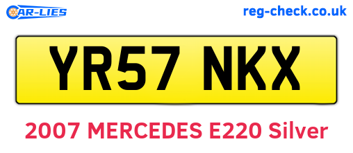 YR57NKX are the vehicle registration plates.