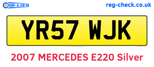 YR57WJK are the vehicle registration plates.