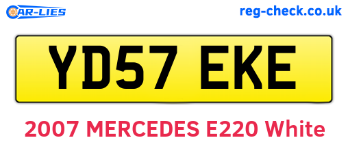 YD57EKE are the vehicle registration plates.