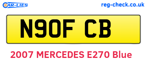 N90FCB are the vehicle registration plates.