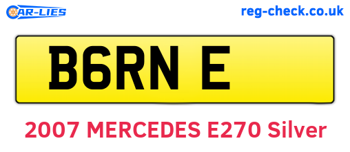B6RNE are the vehicle registration plates.