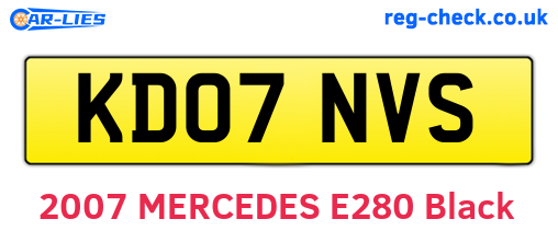 KD07NVS are the vehicle registration plates.