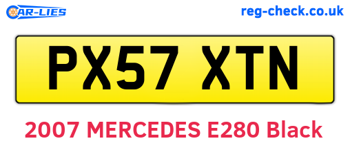 PX57XTN are the vehicle registration plates.