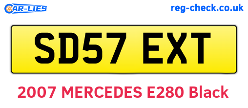 SD57EXT are the vehicle registration plates.