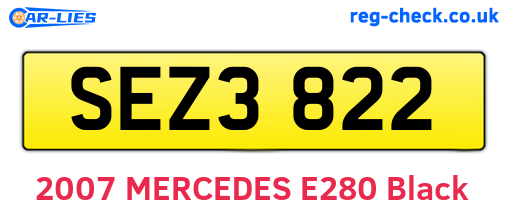 SEZ3822 are the vehicle registration plates.
