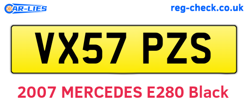 VX57PZS are the vehicle registration plates.