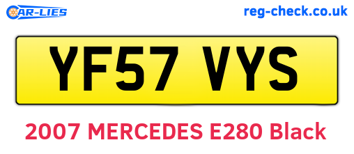 YF57VYS are the vehicle registration plates.