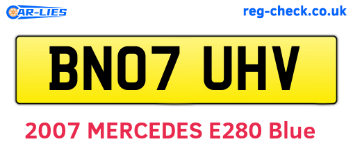 BN07UHV are the vehicle registration plates.