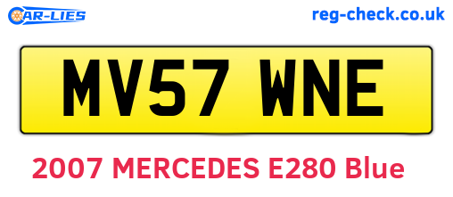 MV57WNE are the vehicle registration plates.